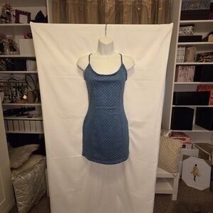 Blue Polka Dot Women's Dress